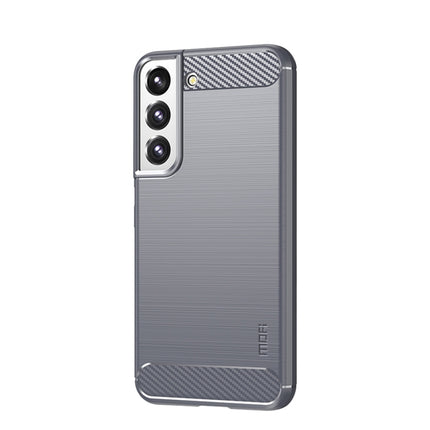 For Samsung Galaxy S22 5G MOFI Gentleness Series Brushed Texture Carbon Fiber Soft TPU Case(Gray)-garmade.com