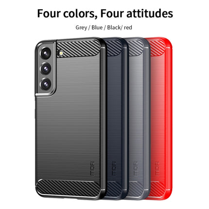 For Samsung Galaxy S22+ 5G MOFI Gentleness Series Brushed Texture Carbon Fiber Soft TPU Case(Black)-garmade.com