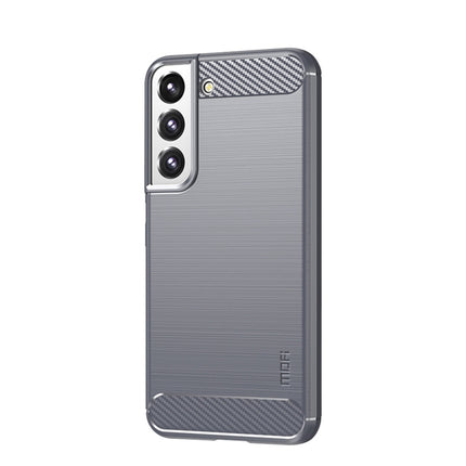 For Samsung Galaxy S22+ 5G MOFI Gentleness Series Brushed Texture Carbon Fiber Soft TPU Case(Gray)-garmade.com