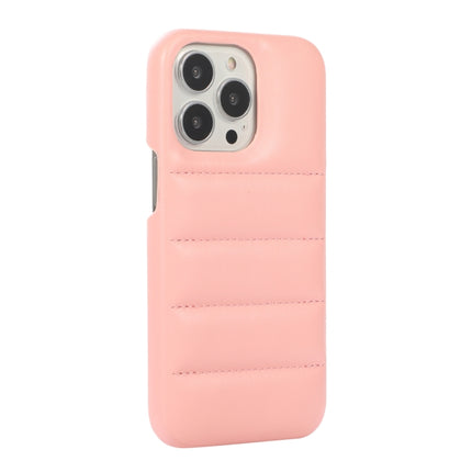 Thick Down Jacket Soft PU Phone Case For iPhone 13 (Pink)-garmade.com