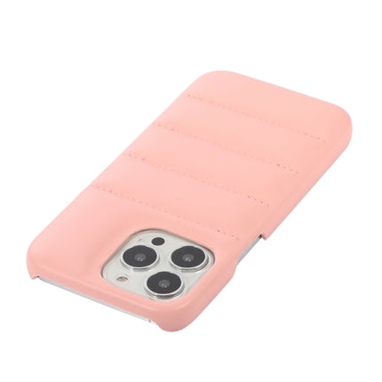 Thick Down Jacket Soft PU Phone Case For iPhone 13 (Pink)-garmade.com