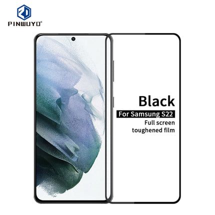 For Samsung Galaxy S22 5G PINWUYO 0.18mm Ultra-thin 9H 2.5D Full Screen Tempered Glass Film(Black)-garmade.com