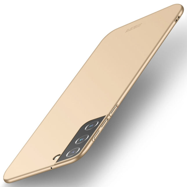 For Samsung Galaxy S22 5G MOFI Frosted PC Ultra-thin Hard Phone Case(Gold)-garmade.com