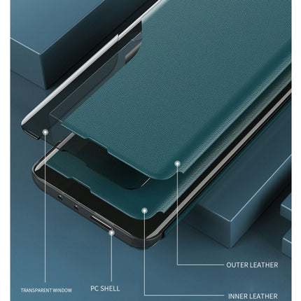 For Samsung Galaxy S22 5G Attraction Flip Holder Leather Phone Case(Green)-garmade.com