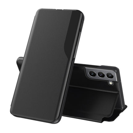 For Samsung Galaxy S22 Plus 5G Attraction Flip Holder Leather Phone Case(Black)-garmade.com