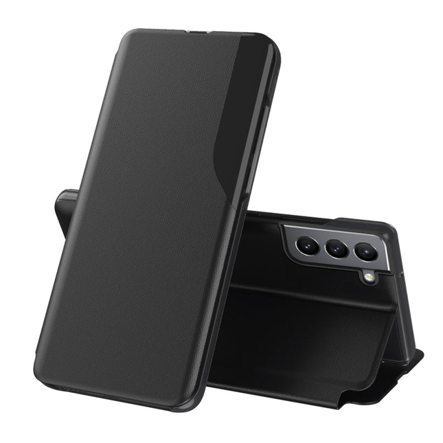 For Samsung Galaxy S22 Plus 5G Attraction Flip Holder Leather Phone Case(Black)-garmade.com