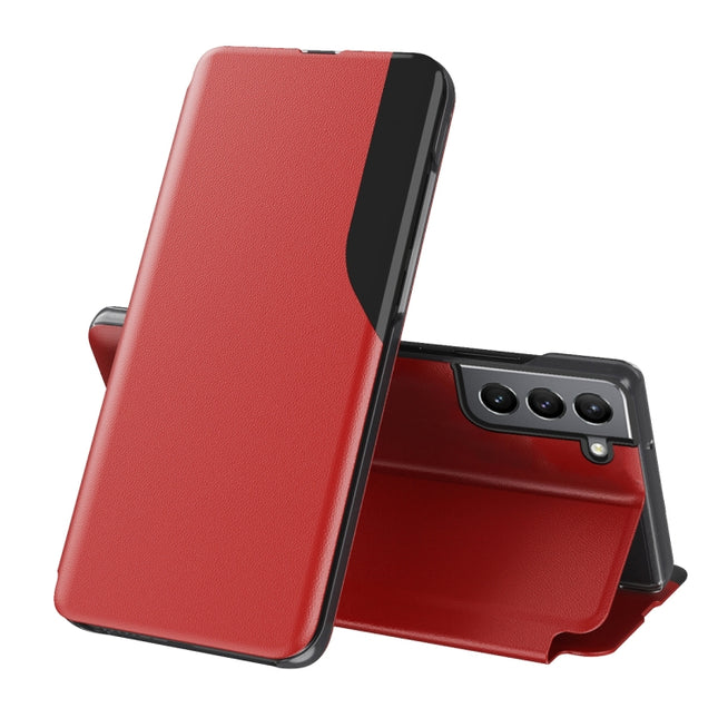 For Samsung Galaxy S22 Plus 5G Attraction Flip Holder Leather Phone Case(Red)-garmade.com