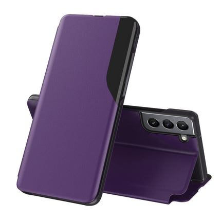 For Samsung Galaxy S22 Plus 5G Attraction Flip Holder Leather Phone Case(Purple)-garmade.com