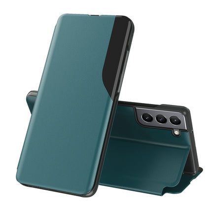 For Samsung Galaxy S22 Plus 5G Attraction Flip Holder Leather Phone Case(Green)-garmade.com