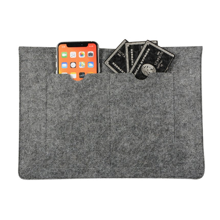 Felt Liner Bag Computer Bag Notebook Protective Cover For 12 inch(Black)-garmade.com