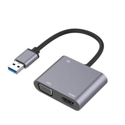 3 in 1 USB to HDMI / VGA / Audio HUB Adapter-garmade.com