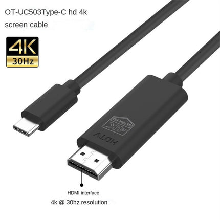 OT-UC503 4 KUSB Type C Male to HDMI Male Screen Cable-garmade.com