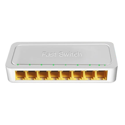 8-Ports 100M RJ45 Mini Switch Home Plug-and-Play Bypass Unmanaged Network Splitter for Bedroom Network Monitoring-garmade.com