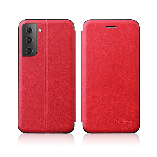 For Samsung Galaxy S22+ 5G Retro Texture Magnetic Leather Case(Red)-garmade.com