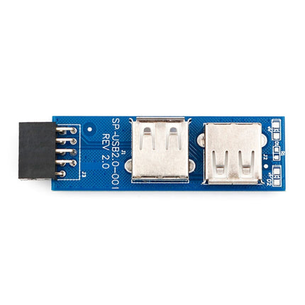 9 Pin PC Motherboard to 2 x USB 2.0 Female Converter for Dongle, Wireless Mouse Receiver-garmade.com