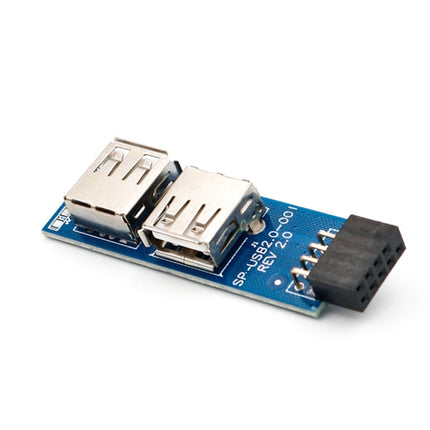 9 Pin PC Motherboard to 2 x USB 2.0 Female Converter for Dongle, Wireless Mouse Receiver-garmade.com