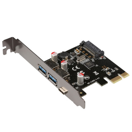USB 3.1 Type-C PCIe to Type-C and Type A 3.0 Expansion Card USB PCI Express Riser Card-garmade.com