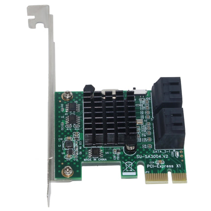 PCI Express 4 Port PCI-E X1/X4/X8/X16 Converter PCIE to SATA Expansion Adapter-garmade.com