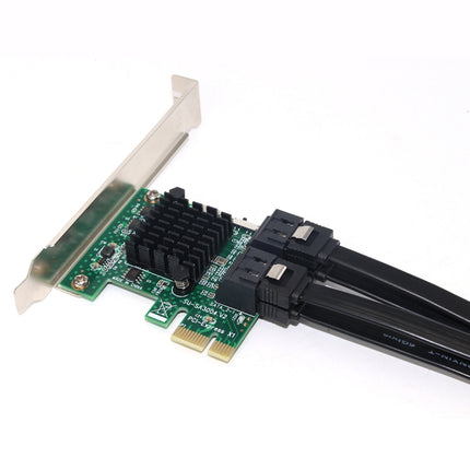 PCI Express 4 Port PCI-E X1/X4/X8/X16 Converter PCIE to SATA Expansion Adapter-garmade.com