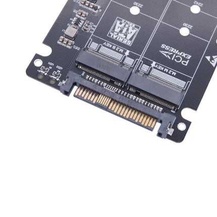 NGFF M.2 NVME to U.2 2 Ports Adapter Card Dual SSD to U.2 SFF-8639 Card Adapter-garmade.com