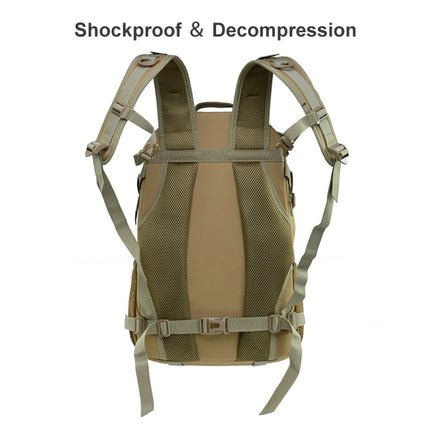 JUNSUNMAY J003 27L Waterproof Outdoor Molle Travel Rucksack Backpack Camping Hiking Bag(Black)-garmade.com