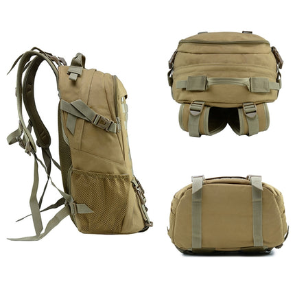 JUNSUNMAY J003 27L Waterproof Outdoor Molle Travel Rucksack Backpack Camping Hiking Bag(Khaki)-garmade.com