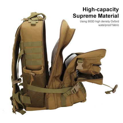 JUNSUNMAY J005 45L Large Capacity Waterproof Outdoor Camping Hiking Backpack(Army Green)-garmade.com