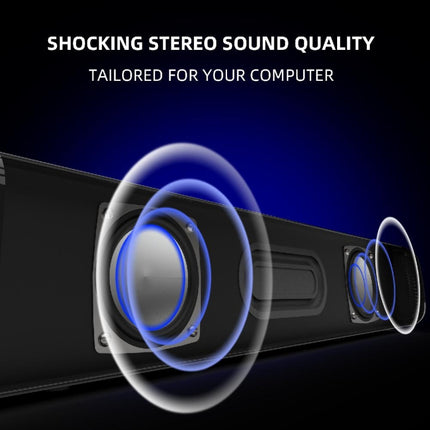 Q2 6W USB Mini Desktop Speaker Soundbar Audio Player Wired PC Speaker Subwoofer-garmade.com