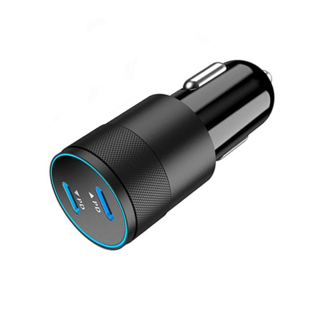 PD 40W Dual PD3.0 Type-C Car Charger(Black)-garmade.com