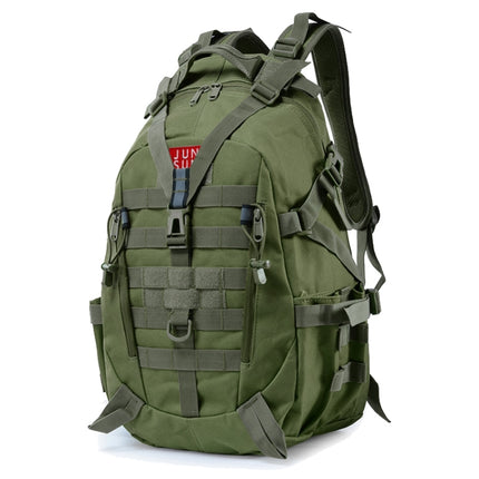 JUNSUNMAY J012 25L Waterproof Outdoor Sports Molle Rucksack Backpack with Reflective Stripe(Army Green)-garmade.com