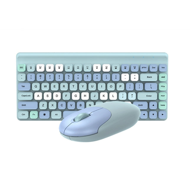 QW02 Wireless Keyboard Mouse Set(Blue)-garmade.com