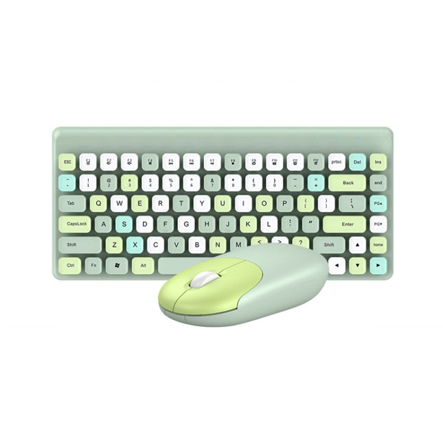 QW02 Wireless Keyboard Mouse Set(Green)-garmade.com