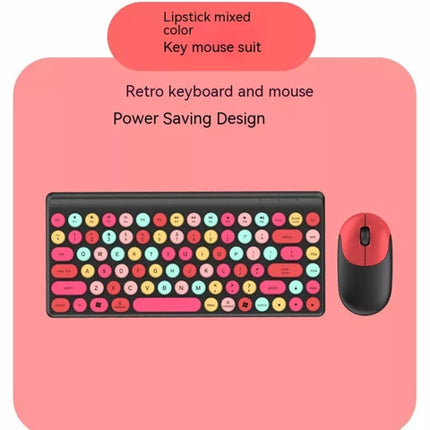QW02 Wireless Keyboard Mouse Set(Red)-garmade.com