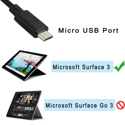 For Microsoft Surface3 1624 1645 Power Adapter 5.2v 2.5a 13W Android Port Charger, EU Plug-garmade.com
