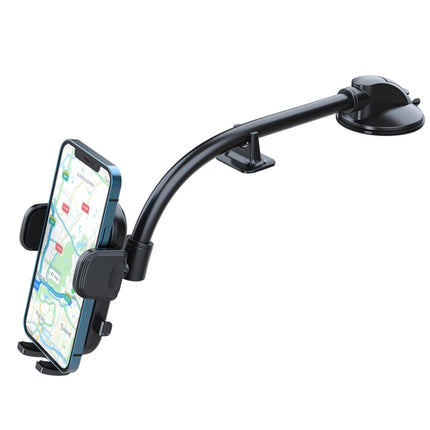 A190+X51 Car Phone Holder Dashboard Windshield Sucker Mount Bendable Long Arm Stand-garmade.com