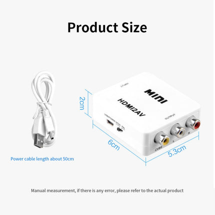 JSM Mini Size HD 1080P HDMI to AV / CVBS Video Converter Adapter-garmade.com
