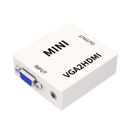 JSM Mini Size HD 1080P VGA to HDMI Scaler Box Audio Video Digital Converter Adapter-garmade.com