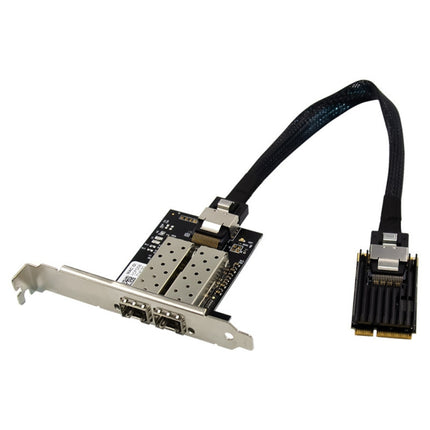 ST7243 MiniPCI-E Dual Interface Fiber Gigabit Fiber Optic SFP Server Network Card-garmade.com