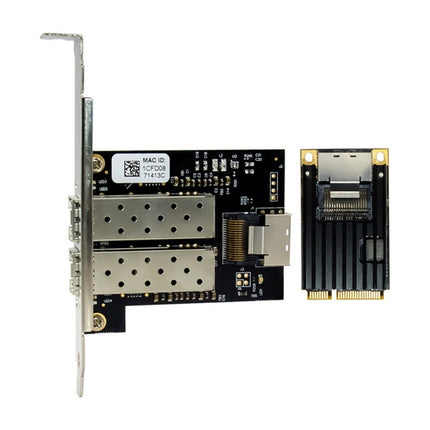 ST7243 MiniPCI-E Dual Interface Fiber Gigabit Fiber Optic SFP Server Network Card-garmade.com