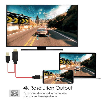 USB 3.1 Type-C to HDMI MHL 4K HD Video Digital Converter Cord for Android Phone to Monitor Projector TV(Black)-garmade.com