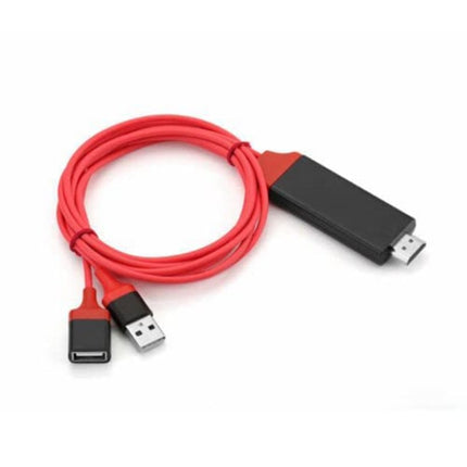 Dongle USB Male + USB Female to HDMI Male 1080P HDMI Cables Adapter-garmade.com