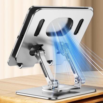2026 Folding Adjustable Height Ergonomic 360 Rotation CNC Aluminum Desk Laptop Stand-garmade.com