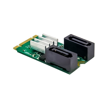 ST551 6Gbps PCIe B+M key to 2 Port SATA 3.0 Card M.2 to dual SATA Adapter-garmade.com