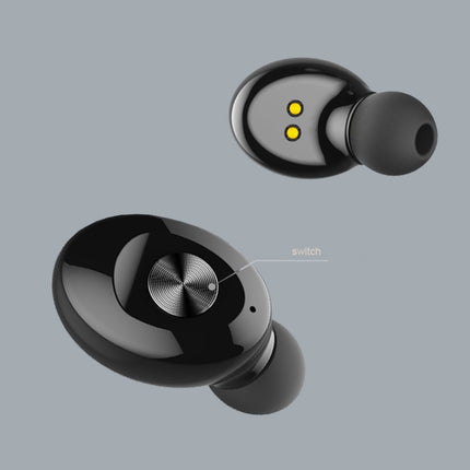XG-U12 TWS Bluetooth 5.0 Single Ear Stereo Wireless Bluetooth Headset(Black)-garmade.com