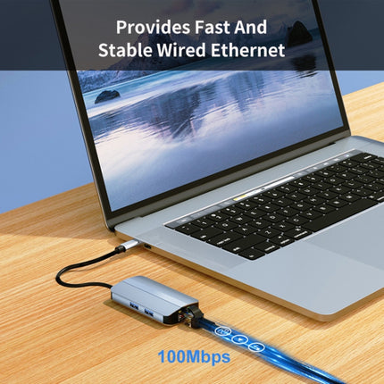 JUNSUNMAY 6 in 1 Type-C to 4K HDMI / Ethernet Docking Station Adapter USB-C Hub Multiport Converter-garmade.com