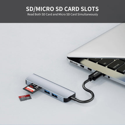 ENKAY Hat-Prince 5 in 1 Docking Station Adapter HUB SD/TF Card Reader, Interface:USB 3.0-garmade.com