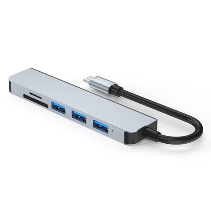 ENKAY Hat-Prince 6 in 1 Type-C to 4K HDMI Docking Station Adapter USB-C Hub SD/TF Card Reader-garmade.com