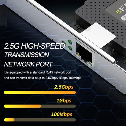 EDUP EP-9635C 2.5Gbps Gigabit Game Wired Network Card 2500M High Speed Internet Port Expansion Desktop PC Adaptive Ethernet Network Adapter-garmade.com