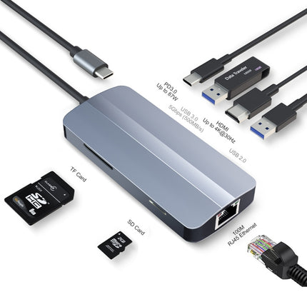 JUNSUNMAY 7 in 1 Multifunctional USB-C Hub Docking Station Adapter -garmade.com