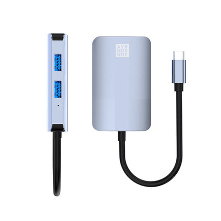 JUNSUNMAY 5 in 1 Type-c to RJ45 Ethernet + SD/TF Card Reader Multifunctional USB-C Hub-garmade.com